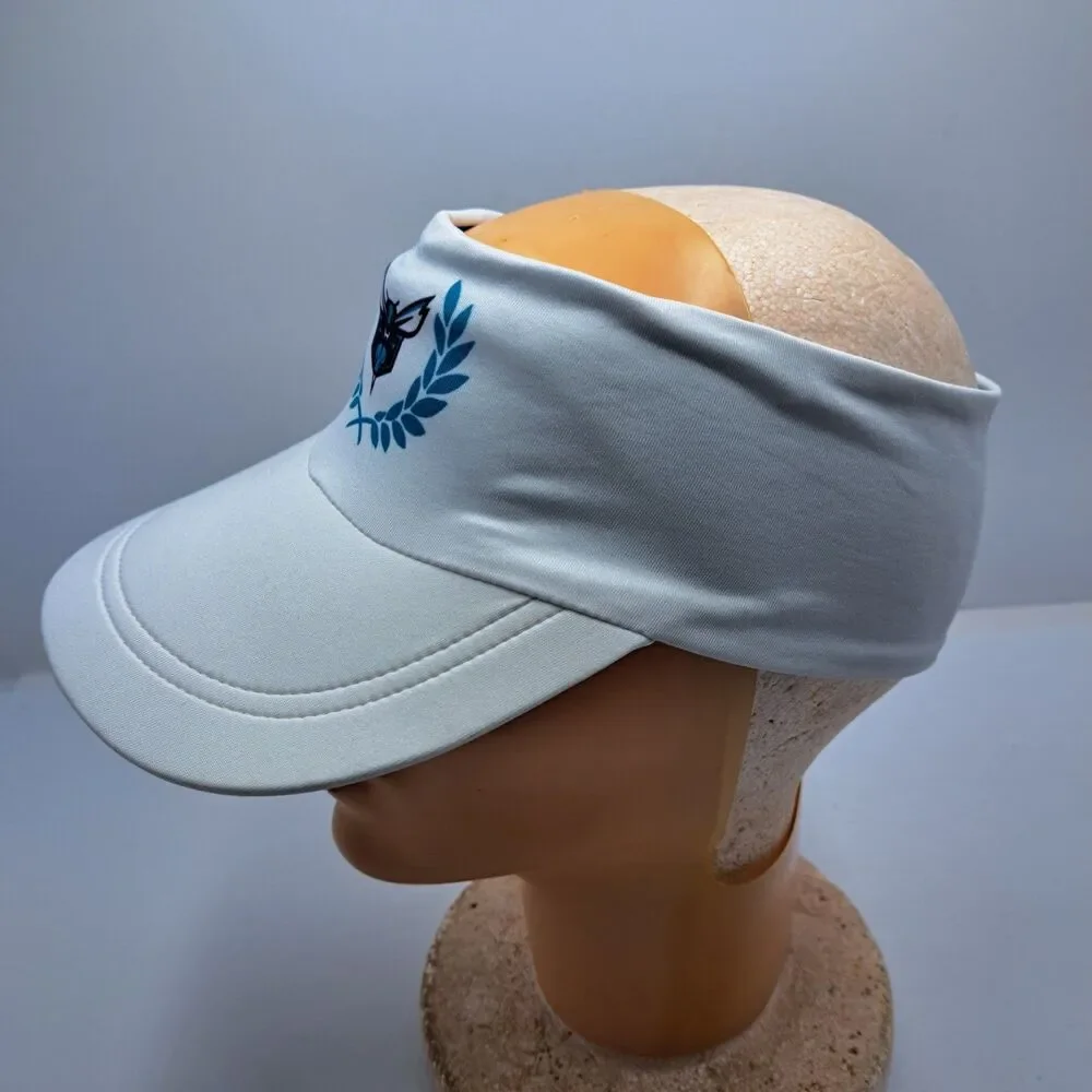 Charlotte Hornets Womens Visor Headband Hat White Blue Logo Novant Health - Picture 2 of 7